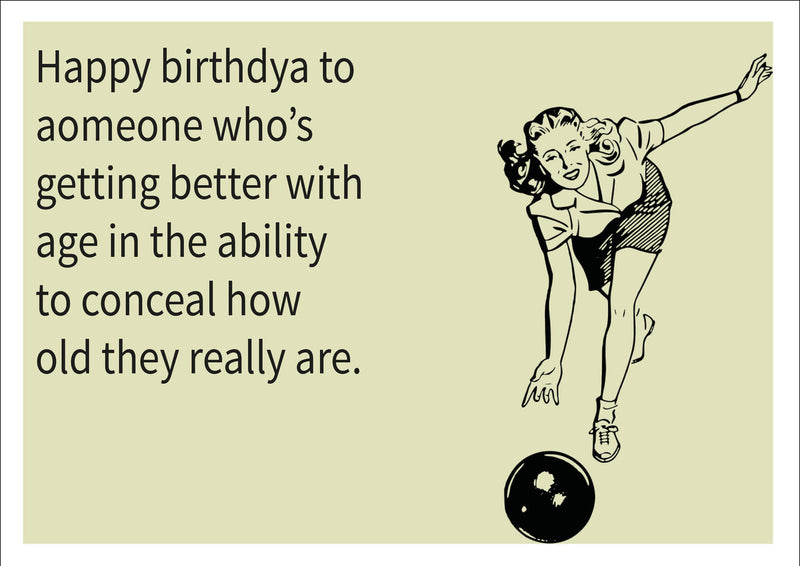 Conceal Their Age INSPIRED Adult Personalised Birthday Card Birthday Card