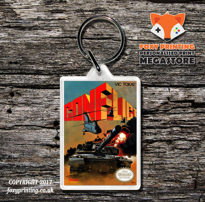 Conan The Mysteries Of Time Retro NES Game Cover Art Gaming Keyring