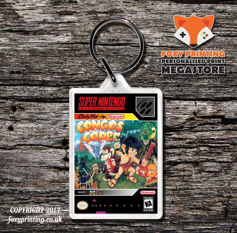 Congos Caper Game Inspired Retro Gaming Keyring
