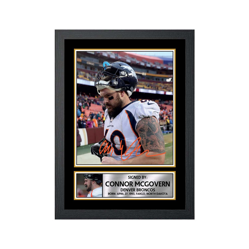 Connor McGovern Limited Edition Football Signed Print - American Footballer