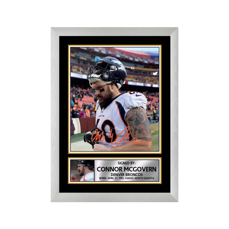 Connor McGovern Limited Edition Football Signed Print - American Footballer