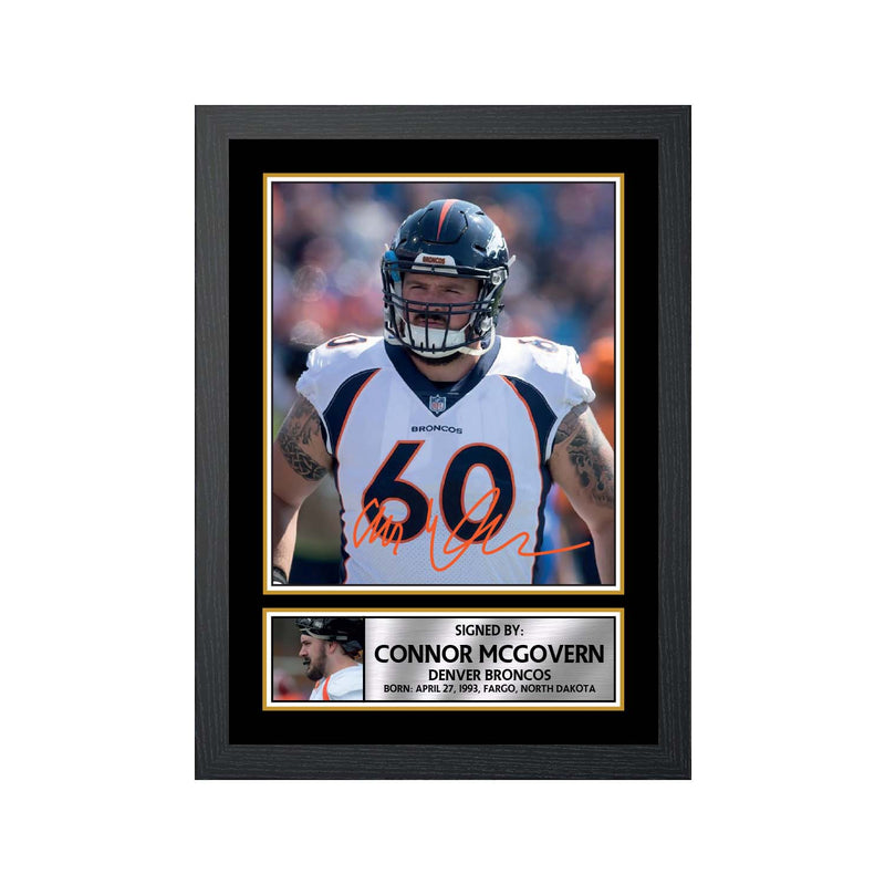 Connor McGovern 2 Limited Edition Football Signed Print - American Footballer