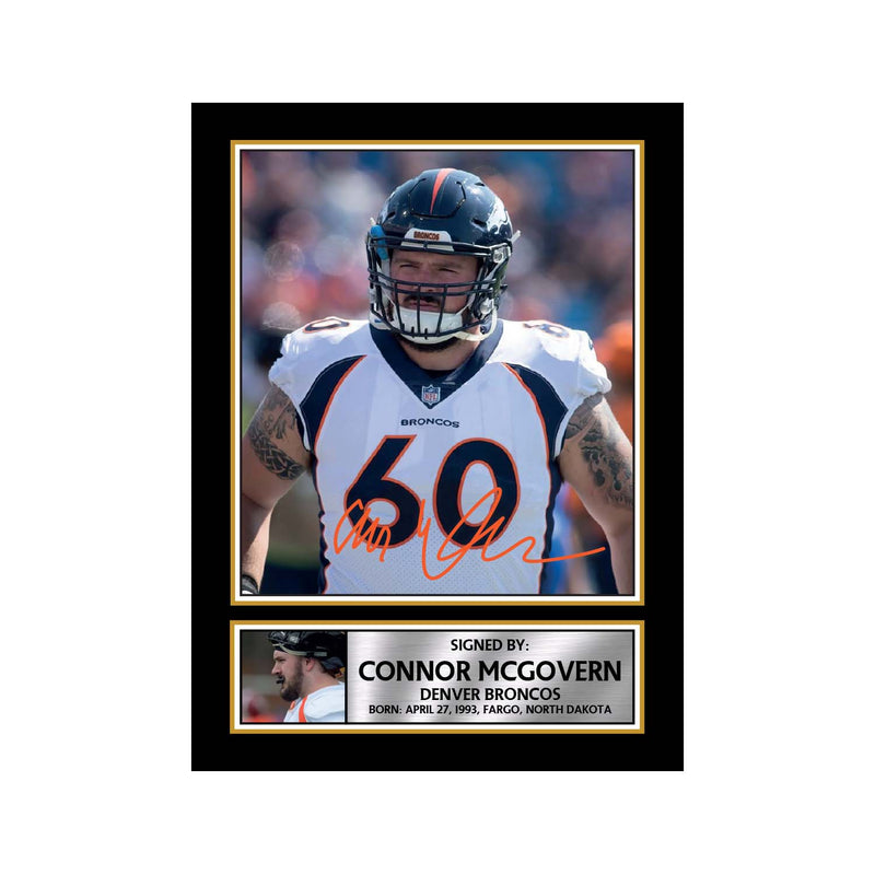 Connor McGovern 2 Limited Edition Football Signed Print - American Footballer