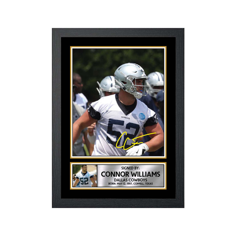 Connor Williams Limited Edition Football Signed Print - American Footballer