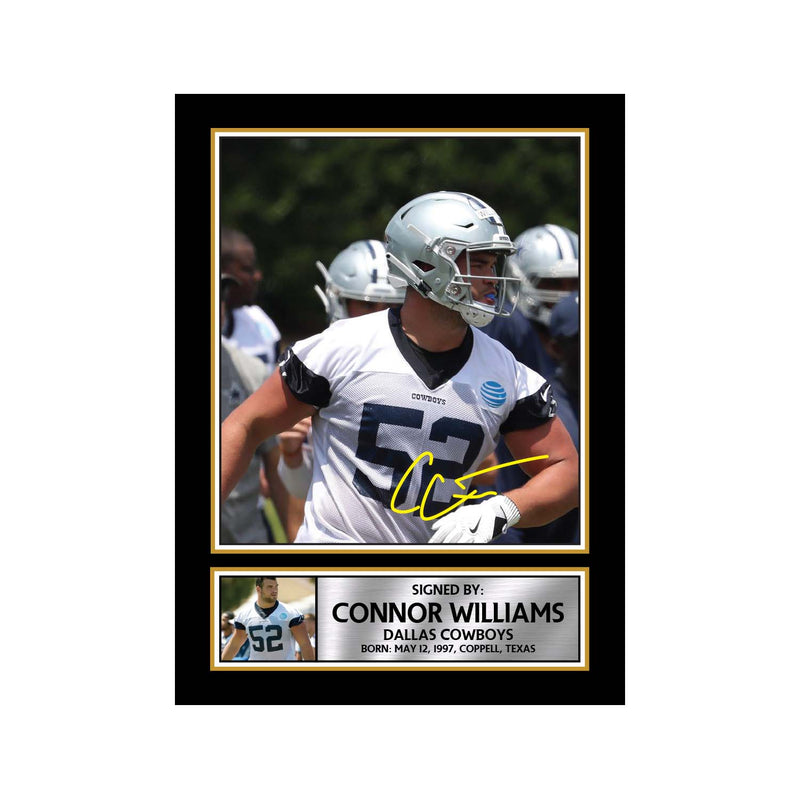 Connor Williams Limited Edition Football Signed Print - American Footballer
