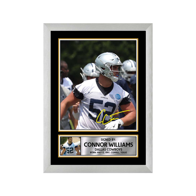 Connor Williams Limited Edition Football Signed Print - American Footballer