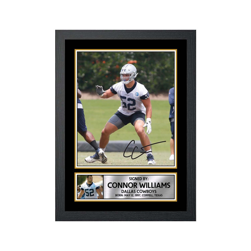 Connor Williams 2 Limited Edition Football Signed Print - American Footballer