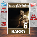 Conor Mcgregor Theme Inspired Kids Inspired Adult Personalised Sports Birthday Card (SA)