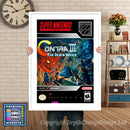 Contra III Super Nintendo GAME INSPIRED THEME Retro Gaming Poster A4 A3 A2 Or A1