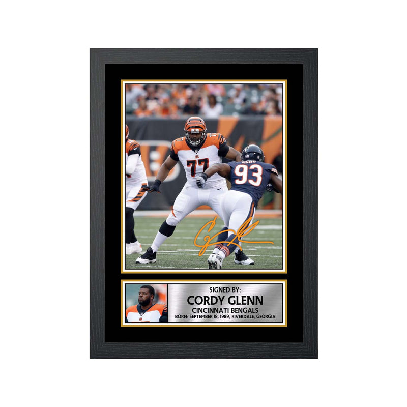 Cordy Glenn Limited Edition Football Signed Print - American Footballer