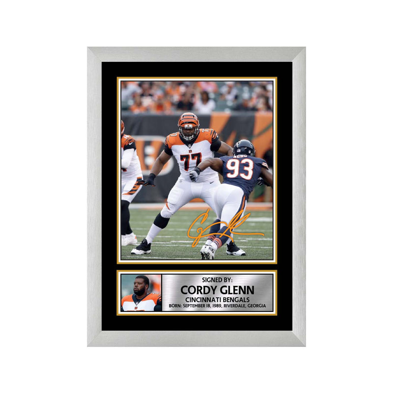 Cordy Glenn Limited Edition Football Signed Print - American Footballer