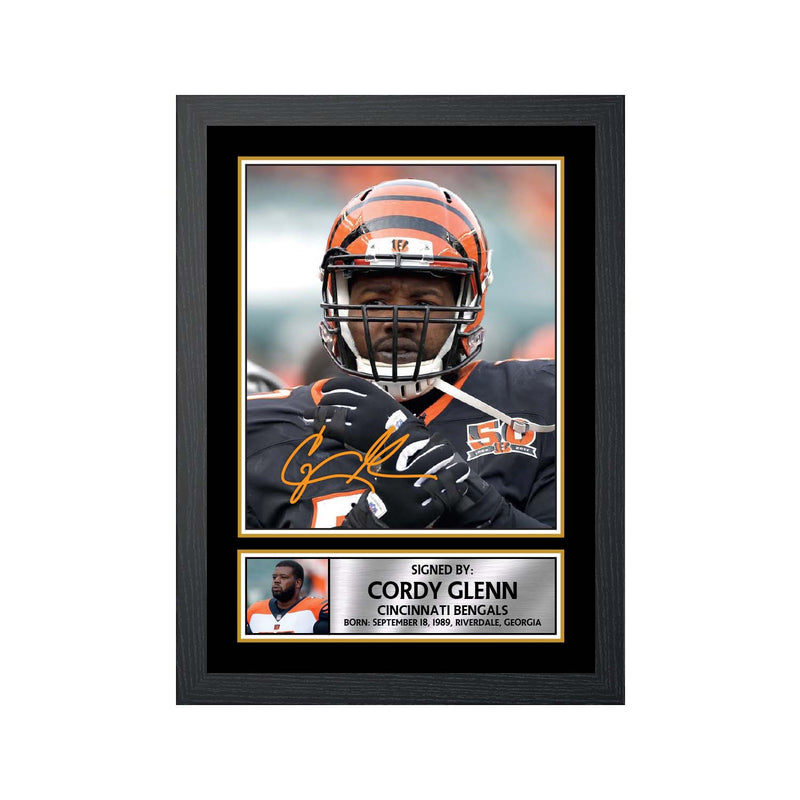 Cordy Glenn 2 Limited Edition Football Signed Print - American Footballer