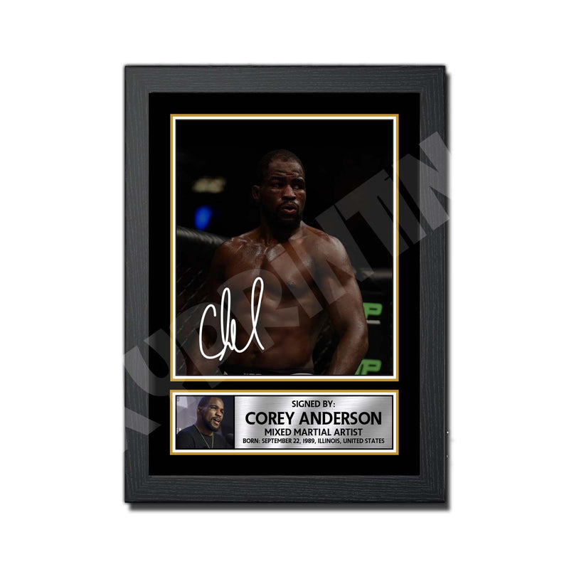Corey Anderson Limited Edition MMA Wrestler Signed Print - MMA Wrestling