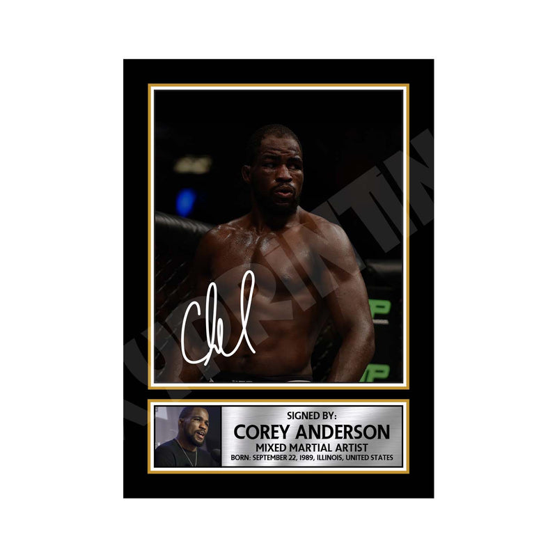 Corey Anderson Limited Edition MMA Wrestler Signed Print - MMA Wrestling
