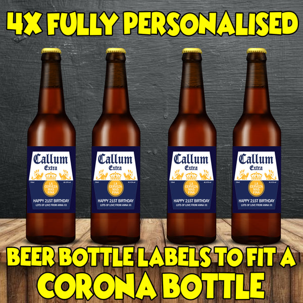 PERSONALISED Corona Bottle Label - custom name bottle lables