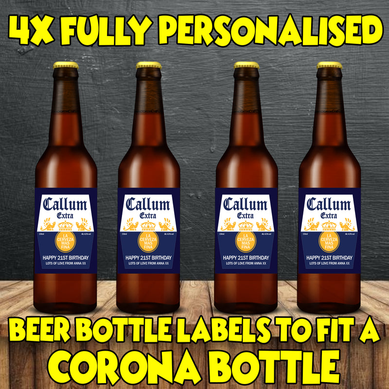 PERSONALISED Corona Bottle Label - custom name bottle lables