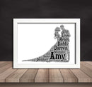 Personalised Couple 2 Word Art Poster Print