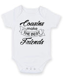 Cousins Make The Best Friends Personalised Baby Boy Girl Unisex Short Sleeve Bodysuit