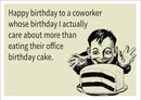 Coworker Cake INSPIRED Adult Personalised Birthday Card Birthday Card