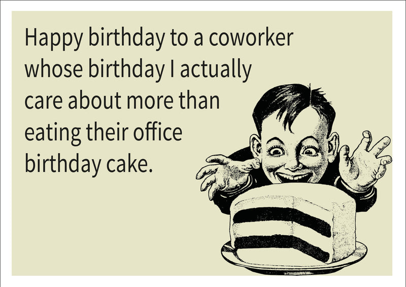 Coworker Cake INSPIRED Adult Personalised Birthday Card Birthday Card