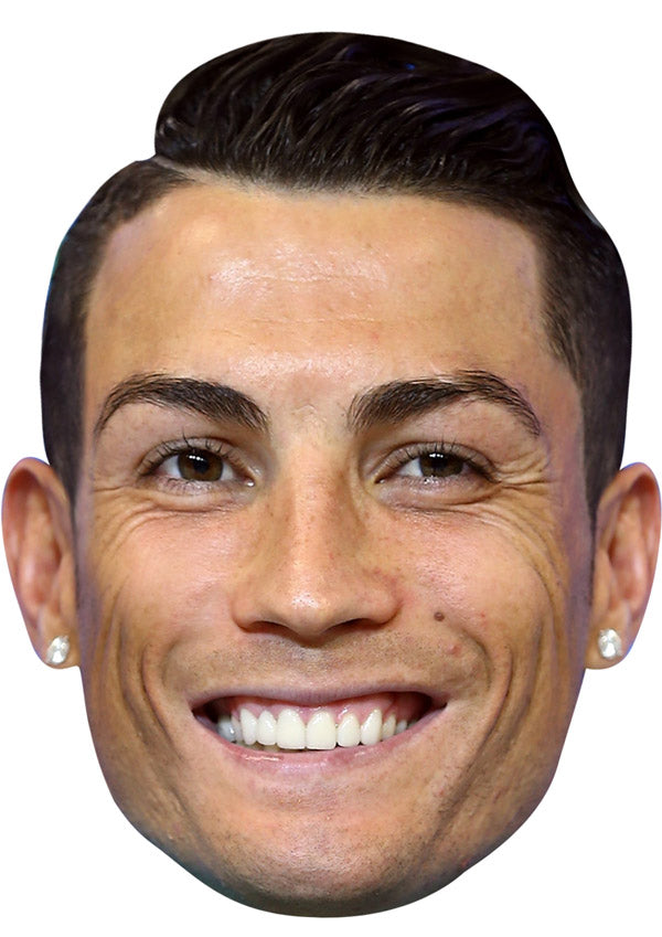 CRISTIANO RONALDO JB - Footballer Fancy Dress Cardboard Celebrity Party Face Mask