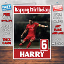 Cristiano Ronaldo Portuguese Theme Inspired Kids Inspired Adult Personalised Sports Birthday Card (SA)