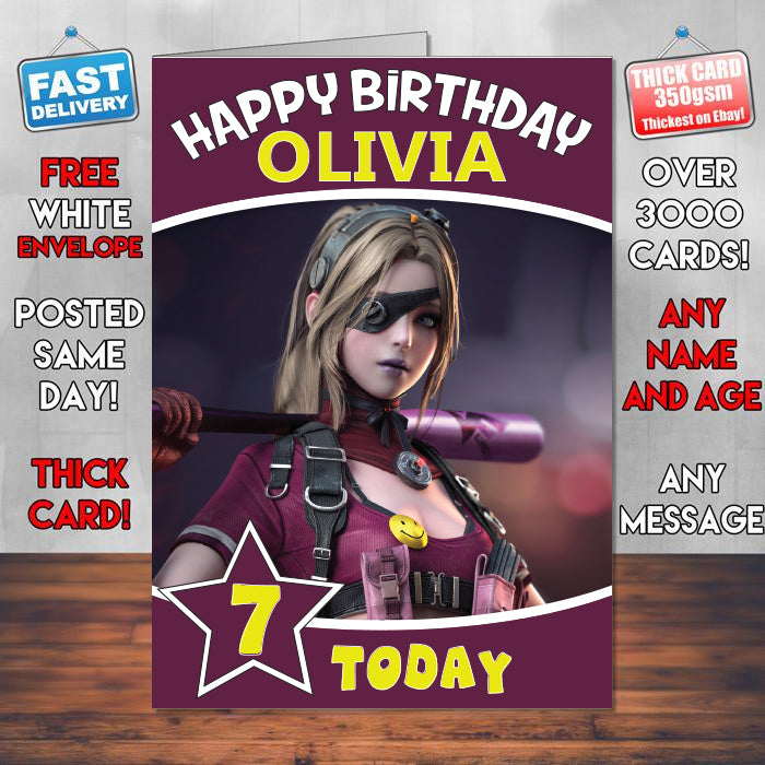 Cross Fire Subject Alpha Inspired Style Game Kids Inspired Birthday Card (SA)