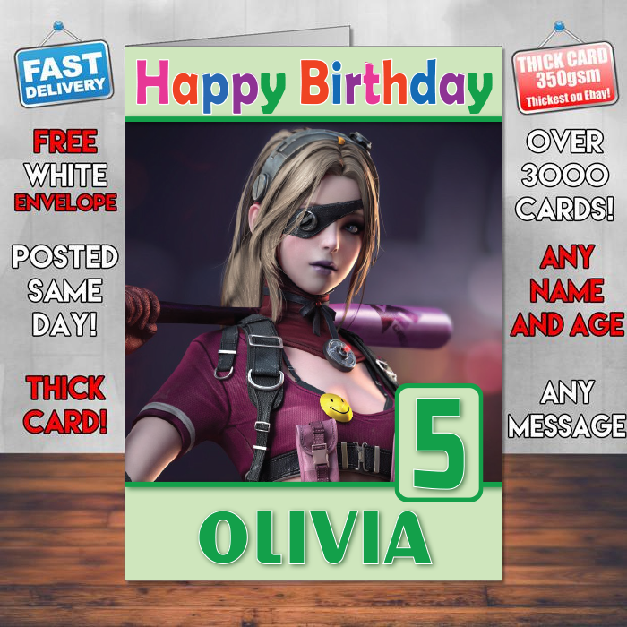 Personalised Cross Fire Subject Alpha Inspired Style Game Kids Inspired Birthday Card (SA)