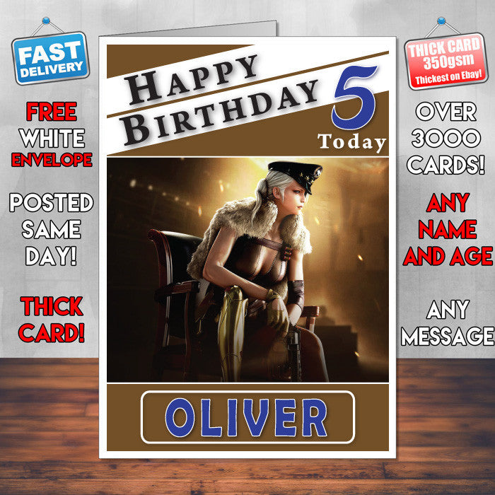 Personalised Crossfire Arch Inspired Style Game Kids Inspired Birthday Card (SA)