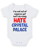 Crystal Palace Hate Football Fan Baby Grow Bodysuit