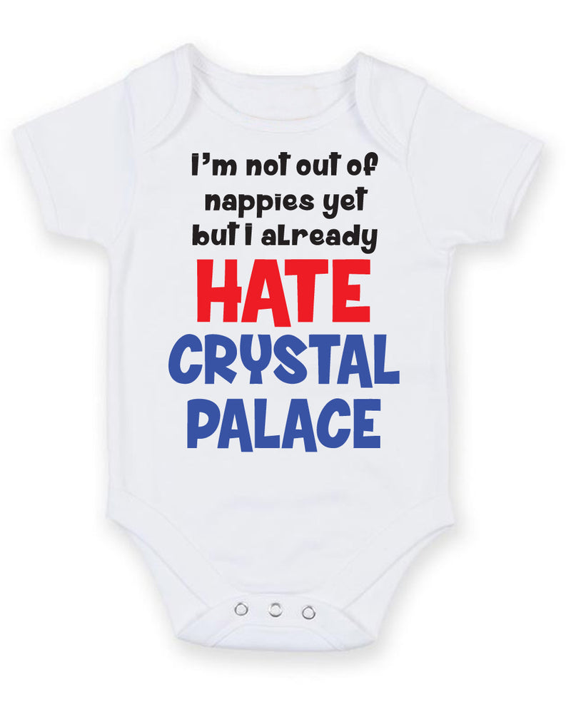 Crystal Palace Hate Football Fan Baby Grow Bodysuit
