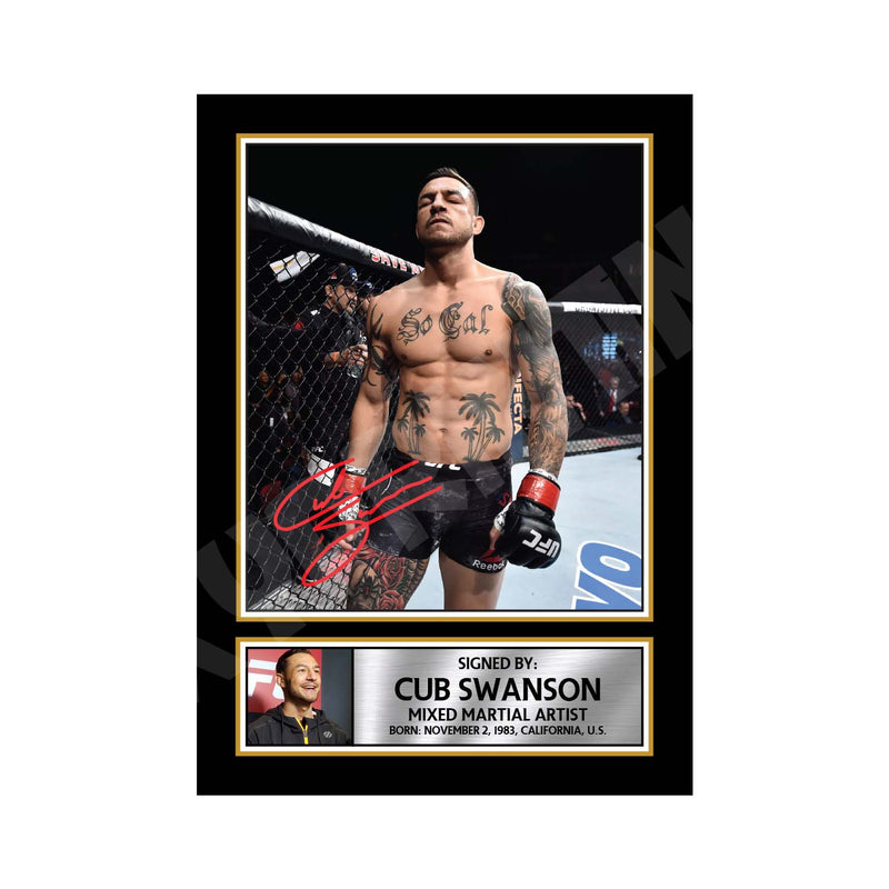Cub Swanson Limited Edition MMA Wrestler Signed Print - MMA Wrestling
