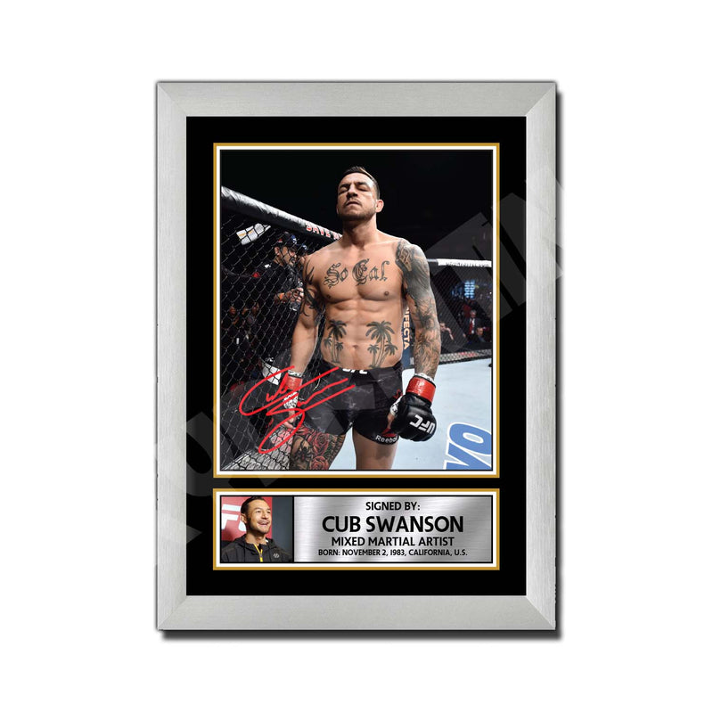 Cub Swanson Limited Edition MMA Wrestler Signed Print - MMA Wrestling