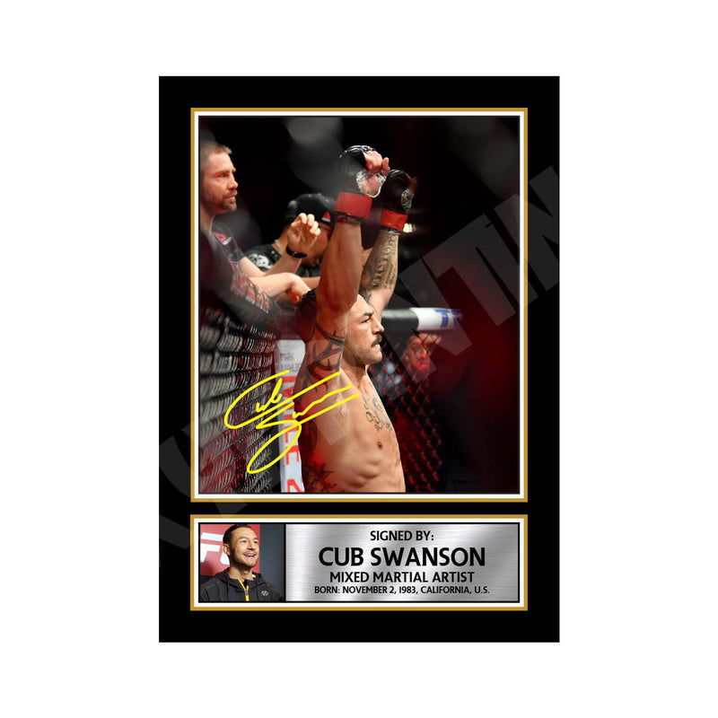 Cub Swanson 2 Limited Edition MMA Wrestler Signed Print - MMA Wrestling