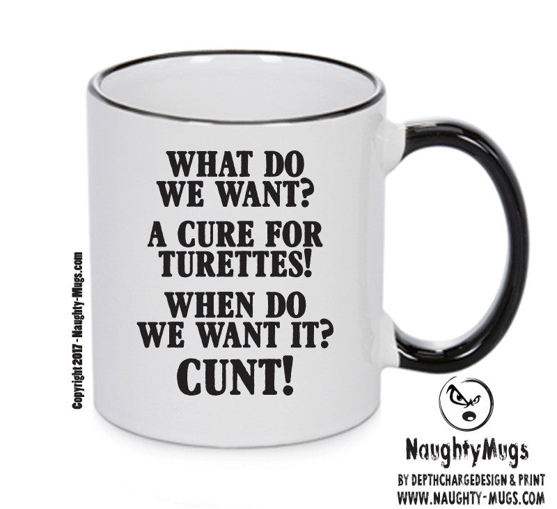 Cure For Turettes Black Mug Adult Mug Gift