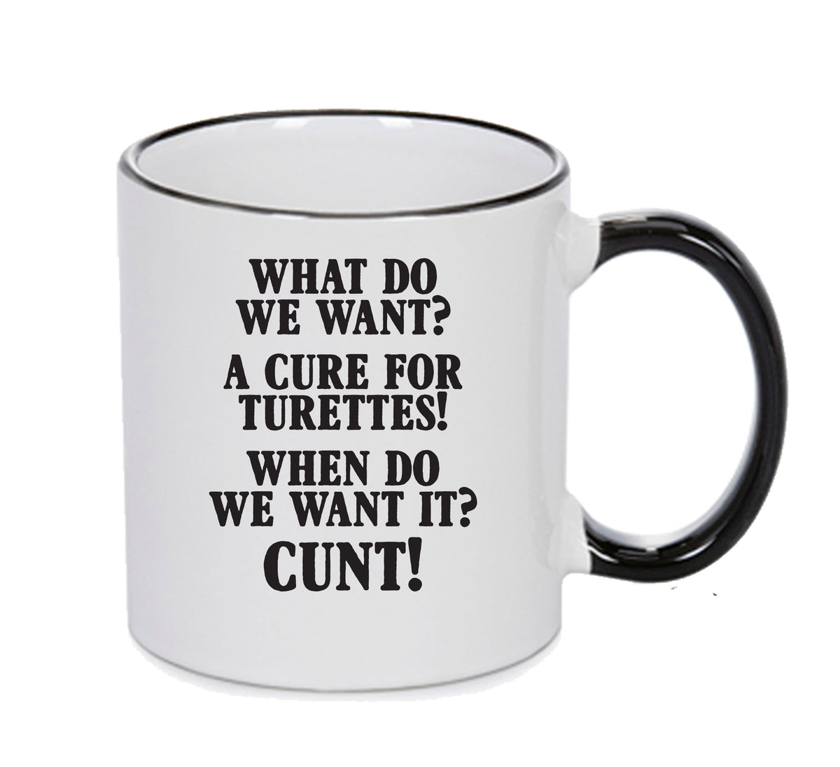 Cure For Turettes Black Funny Mug Adult Mug Office Mug – printed mug product image 1