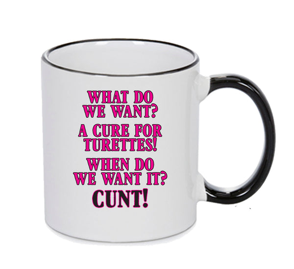 Cure For Turettes Pink Mug Adult Mug Gift – printed mug product image 1
