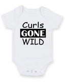 Curls Gone Wild Personalised Baby Boy Girl Unisex Short Sleeve Bodysuit