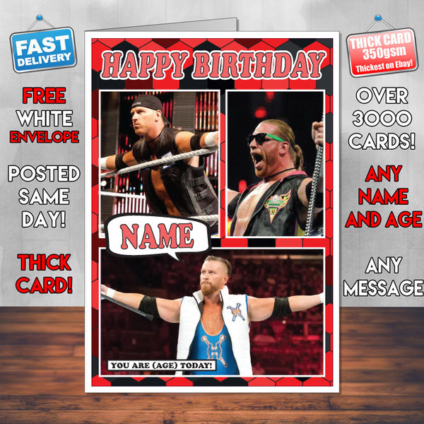 Curt Hawkins KE Inspired Style Personalised Wrestling WWE Birthday Card