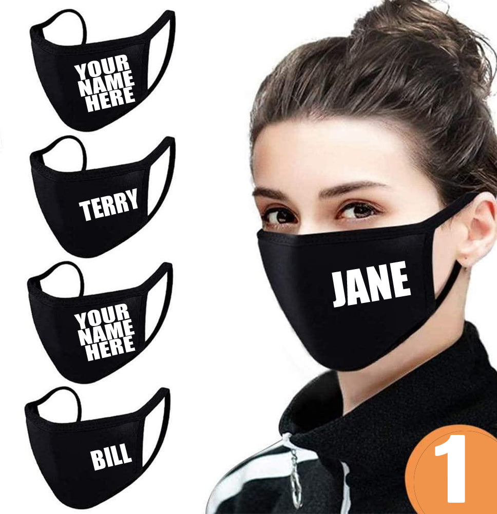 Custom Printed YOUR NAME Premium Face Covering