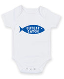 Cutest Catch Personalised Baby Boy Girl Unisex Short Sleeve Bodysuit