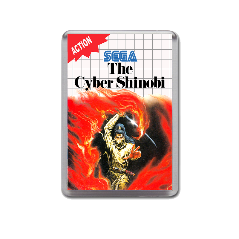 Cyber Shinobi Sega Master System Game Inspired Fridge Magnet