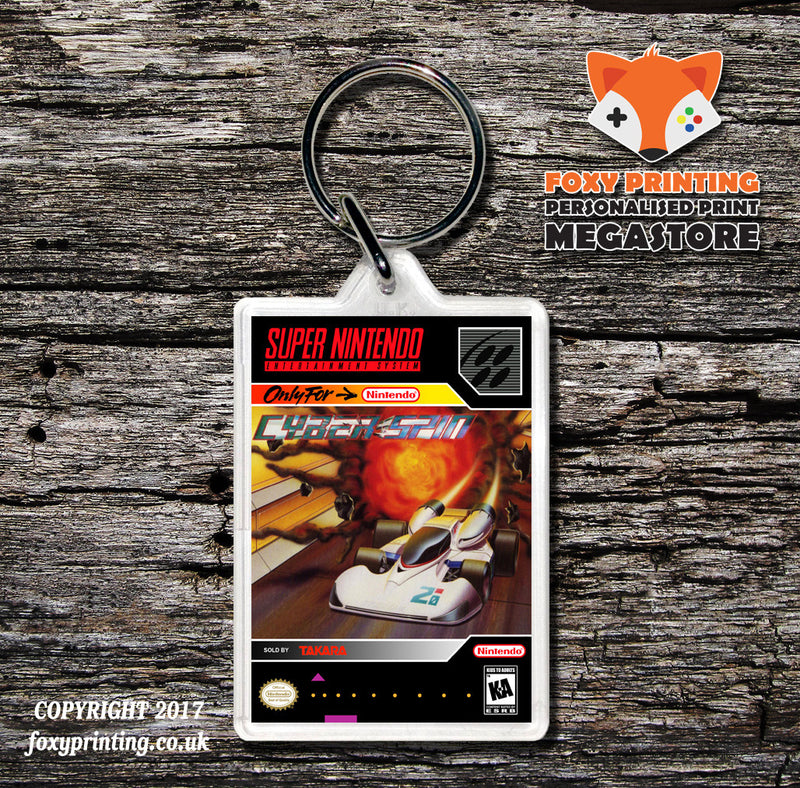 Cyber Spin Game Inspired Retro Gaming Keyring
