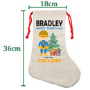 PERSONALISED Cartoon Inspired Super Hero Captain One Eye HIGH QUALITY Large CHRISTMAS STOCKING - Any Name you want!