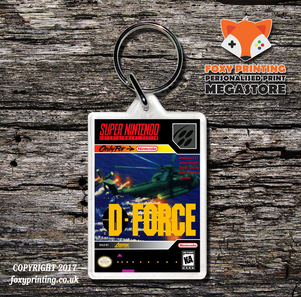 D-Force Game Inspired Retro Gaming Keyring