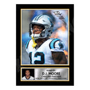 D.J. Moore 1 Limited Edition Football Signed Print - American Footballer