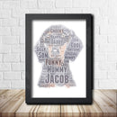 Personalised Dachshund 1 Word Art Poster Print