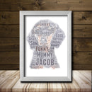 Personalised Dachshund 1 Word Art Poster Print