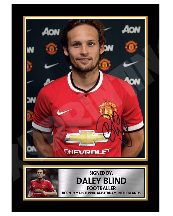 DALEY BLIND 2 Football Player Printed Signature Print