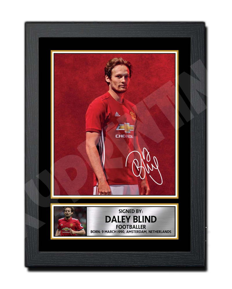 DALEY BLIND (1) Limited Edition Football Player Signed Print - Football